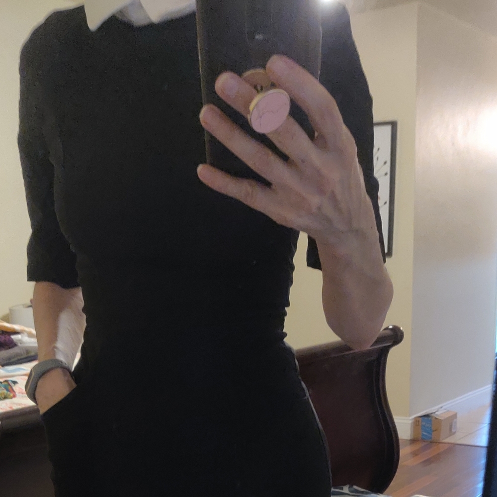 Collectif black midi dress